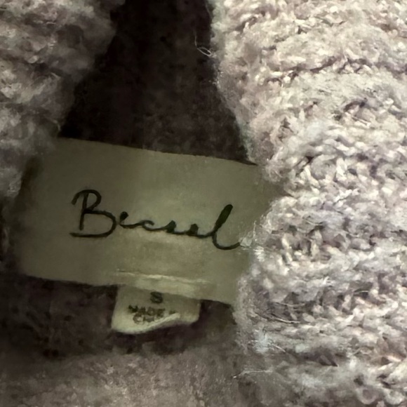 Becaal Light Purple Lavender Cozy Turtleneck Winter Sweater S - Picture 2 of 4